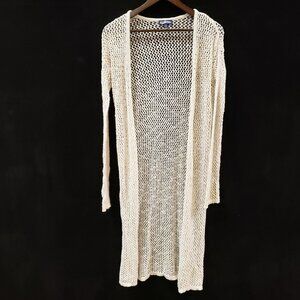 Freshman 1996 Womens Open Knit Fairy Cardigan Size S Beach Coastal Festival